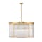 Z-Lite Carnaby Chandelier, 9-Light, 32.25 In.W x 18 In.H, Modern Gold/Clear Ribbed 7504P32-MGLD - alternate 1
